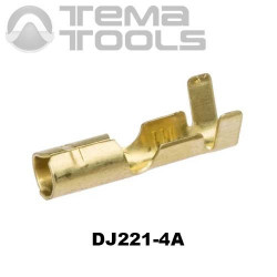 Конектор круглий розрізний DJ221-4A мама без ізоляції - купити круглий розрізний конектор неізольований