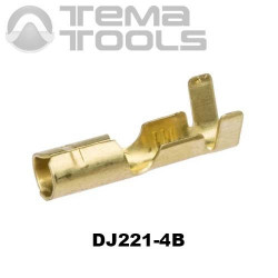 Конектор круглий розрізний DJ221-4B мама без ізоляції - купити круглий розрізний конектор неізольований