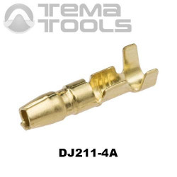 Конектор круглий розрізний DJ211-4A тато без ізоляції - купити оптом
