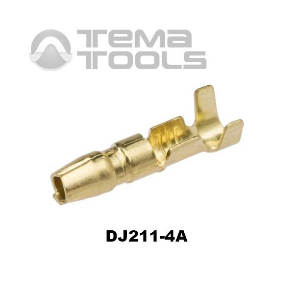 Конектор круглий розрізний DJ211-4A тато без ізоляції - купити оптом