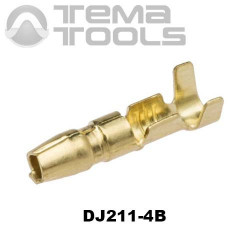 Конектор круглий розрізний DJ211-4B тато без ізоляції - купити оптом