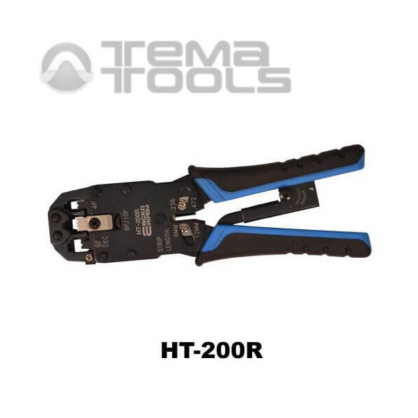 Инструмент (кримпер) для обжатия компьютерных наконечников HT-200R (RJ45, RJ11 и RJ12)