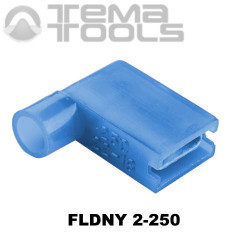 Конектор плоский кутовий FLDNY 2-250 "мама" з повною ізоляцією - купити роз'єм плоский кутовий мама обтискний з повною ізоляцією