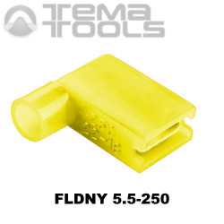 Конектор плоский кутовий FLDNY 5,5-250 "мама" з повною ізоляцією - купити роз'єм плоский кутовий мама обтискний з повною ізоляці