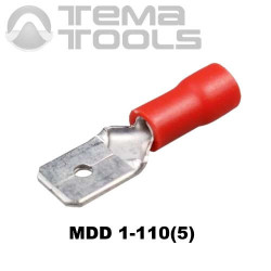 Плоский конектор MDD 1.25-110 (5) тато з частковою ізоляцією – купити в Україні