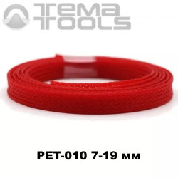 Оплетка для проводов PET-012 8-24 мм змеиная кожа красная из полиэстера 100 м. Купить защитную оплетку