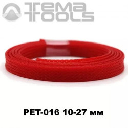 Обплетення для проводів PET-016 10-27 мм зміїна шкіра червона з поліестеру 100 м. Купити захисне обплетення