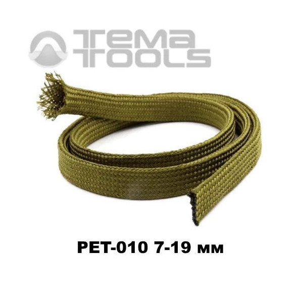 Оплетка для проводов PET-010 7-19 мм змеиная кожа хаки из полиэстера 100 м. Купить защитную оплетку