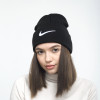 Шапка "Домік" Nike чорний + білий