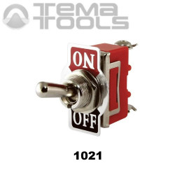 Перемикач - тумблер 1021B ON-OFF - купити тумблер з фіксацією вкл-викл 2 контакти, 2 положення