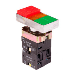 Кнопка управления XB2-BW8465 1NO+1NC "I-0" двойная с подсветкой – купить кнопку нажимную без фиксации