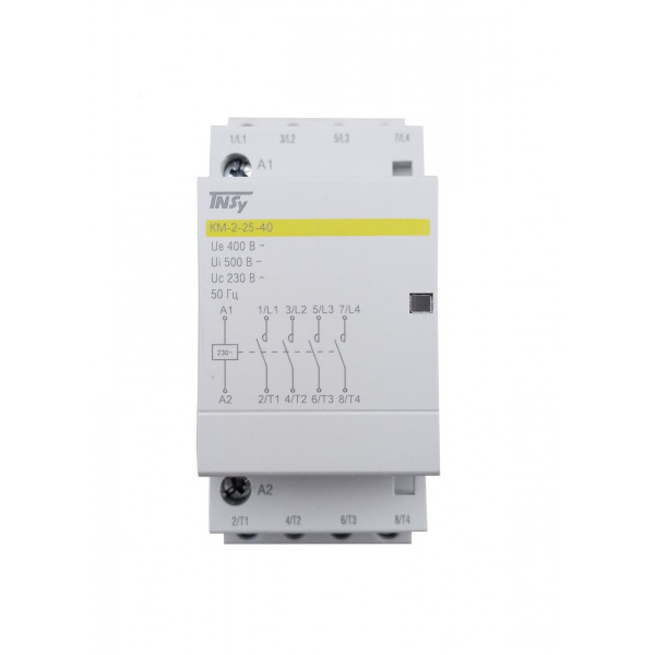Контактор модульний КМ-2-25-40 25А 230AC 4NO 4р 2мод. на Din-рейку